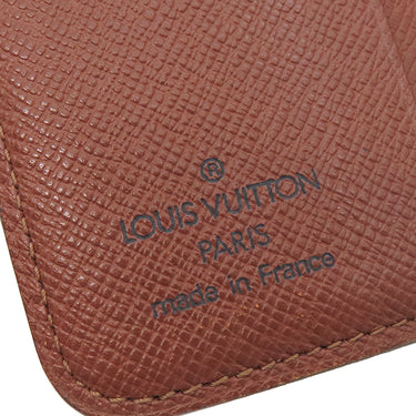 ルイヴィトン LOUIS VUITTON コンパクトジップ M61667 モノグラム モノグラムキャンバス 二つ折り財布 ゴールド金具 茶