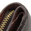 ルイヴィトン LOUIS VUITTON コンパクトジップ M61667 モノグラム モノグラムキャンバス 二つ折り財布 ゴールド金具 茶