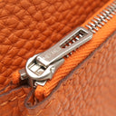 エルメス HERMES ドゴン コンパクト オレンジ トゴ 二つ折り財布 シルバー金具