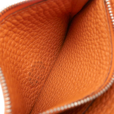 エルメス HERMES ドゴン コンパクト オレンジ トゴ 二つ折り財布 シルバー金具