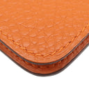 エルメス HERMES ドゴン コンパクト オレンジ トゴ 二つ折り財布 シルバー金具