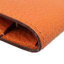 エルメス HERMES ドゴン コンパクト オレンジ トゴ 二つ折り財布 シルバー金具