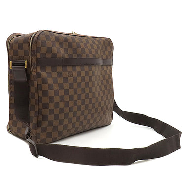 ルイヴィトン LOUIS VUITTON ドルソ ドゥロ N45251 ダミエエベヌ ダミエキャンバス ショルダーバッグ ゴールド金具 茶 鍵・パドロック欠品