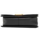 シャネル CHANEL ボーイシャネル A67086 ブラック レザー ショルダーバッグ ヴィンテージ金具 黒 シェブロン チェーンショルダー