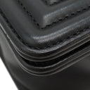 シャネル CHANEL ボーイシャネル A67086 ブラック レザー ショルダーバッグ ヴィンテージ金具 黒 シェブロン チェーンショルダー