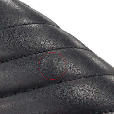 シャネル CHANEL ボーイシャネル A67086 ブラック レザー ショルダーバッグ ヴィンテージ金具 黒 シェブロン チェーンショルダー