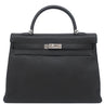 エルメス HERMES ケリー35 内縫い ブラック トゴ 2WAYバッグ シルバー金具 黒