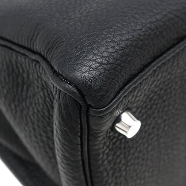 エルメス HERMES ケリー35 内縫い ブラック トゴ 2WAYバッグ シルバー金具 黒