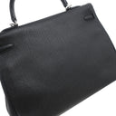 エルメス HERMES ケリー35 内縫い ブラック トゴ 2WAYバッグ シルバー金具 黒