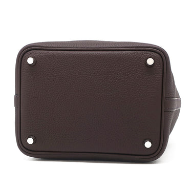 エルメス HERMES ピコタンロックPM タッチ ルージュセリエ トリヨンクレマンス アリゲーター ハンドバッグ シルバー金具 新品 未使用 ボルドー クロコ