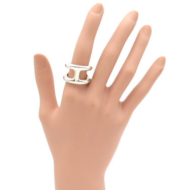 エルメス HERMES オズモズ GM シルバー シルバー925 #55(JP15) リング 指輪 アクセサリー AG925 Hモチーフ 15号
