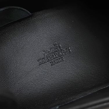 エルメス HERMES キッド H251929ZH01390 ブラック カーフ シェーブルヴェロア #43 スニーカー 黒 白