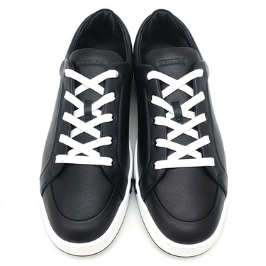 エルメス HERMES キッド H251929ZH01390 ブラック カーフ シェーブルヴェロア #43 スニーカー 黒 白