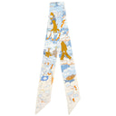 エルメス HERMES ツイリー クリーム×ブルーシエル×オレンジ シルク スカーフ 新品 未使用 【SUR MON NUAGE/私の雲】