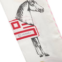 エルメス HERMES ツイリー ホワイト×マルチカラー シルク スカーフ 【GARDE ROBE POP/ガルドローブポップ】