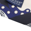 エルメス HERMES ツイリー ブルー×クリーム× ゴールド シルク スカーフ 【SELLE DE DIGNITAIRE/高官の鞍】