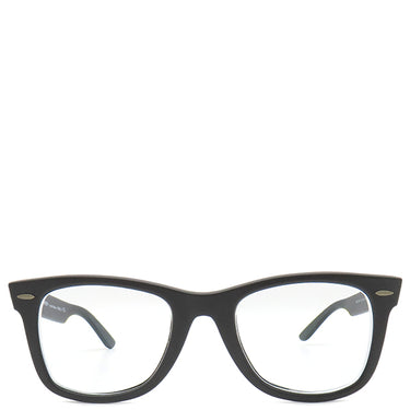 レイバン RayBan ウェイファーラー 52□22 RB2140-F ブラック プラスチック サングラス シルバー金具 黒 ウェリントシェイプ 木村拓哉カプセルモデル 度入り