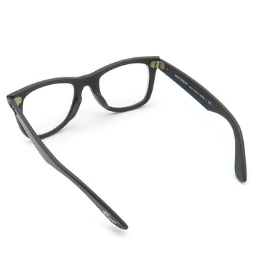 レイバン RayBan ウェイファーラー 52□22 RB2140-F ブラック プラスチック サングラス シルバー金具 黒 ウェリントシェイプ 木村拓哉カプセルモデル 度入り