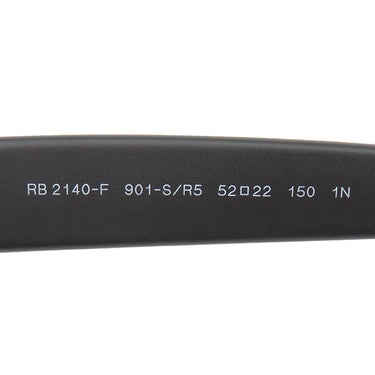 レイバン RayBan ウェイファーラー 52□22 RB2140-F ブラック プラスチック サングラス シルバー金具 黒 ウェリントシェイプ 木村拓哉カプセルモデル 度入り