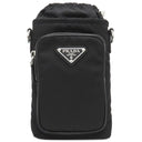 プラダ PRADA Re-Nylon スマートフォンケース 2ZH155 ブラック ナイロン レザー ショルダーバッグ シルバー金具 黒 三角ロゴ