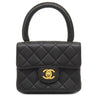 シャネル CHANEL マトラッセ 親子バッグ 子のみ ブラック ラムスキン ハンドバッグ ゴールド金具 黒