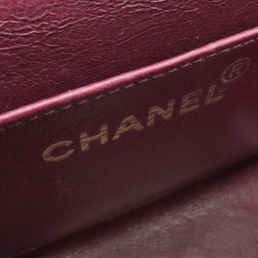 シャネル CHANEL マトラッセ 親子バッグ 子のみ ブラック ラムスキン ハンドバッグ ゴールド金具 黒