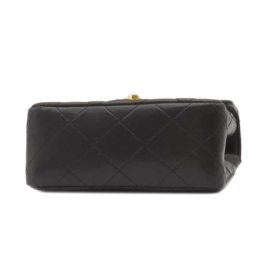 シャネル CHANEL マトラッセ 親子バッグ 子のみ ブラック ラムスキン ハンドバッグ ゴールド金具 黒
