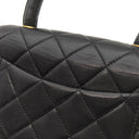 シャネル CHANEL マトラッセ 親子バッグ 子のみ ブラック ラムスキン ハンドバッグ ゴールド金具 黒