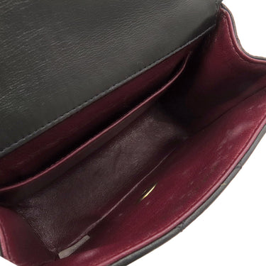 シャネル CHANEL マトラッセ 親子バッグ 子のみ ブラック ラムスキン ハンドバッグ ゴールド金具 黒