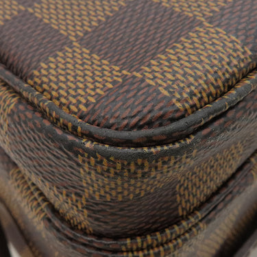 ルイヴィトン LOUIS VUITTON ナヴィグリオ N45255 ダミエエベヌ ダミエキャンバス ショルダーバッグ ゴールド金具 茶 斜め掛け 肩掛け
