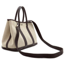 エルメス HERMES ガーデンパーティーTPM ナチュラル×マロン トワルアッシュ レザー 2WAYバッグ シルバー金具 茶 ショルダー 斜め掛け