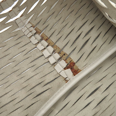 マルニ MARNI メッシュ トート ホワイト×ブラック レザー ショルダーバッグ ゴールド金具 白 ハンドバッグ 肩掛け