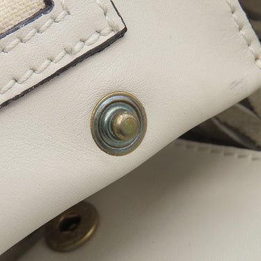 マルニ MARNI メッシュ トート ホワイト×ブラック レザー ショルダーバッグ ゴールド金具 白 ハンドバッグ 肩掛け