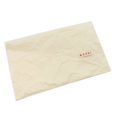 マルニ MARNI メッシュ トート ホワイト×ブラック レザー ショルダーバッグ ゴールド金具 白 ハンドバッグ 肩掛け