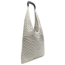 マルニ MARNI メッシュ トート ホワイト×ブラック レザー ショルダーバッグ ゴールド金具 白 ハンドバッグ 肩掛け