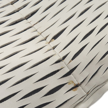 マルニ MARNI メッシュ トート ホワイト×ブラック レザー ショルダーバッグ ゴールド金具 白 ハンドバッグ 肩掛け