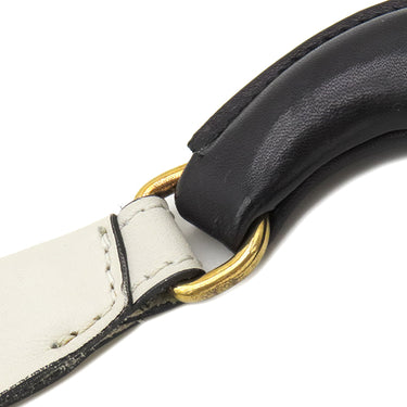 マルニ MARNI メッシュ トート ホワイト×ブラック レザー ショルダーバッグ ゴールド金具 白 ハンドバッグ 肩掛け