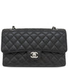 シャネル CHANEL マトラッセ 25 フラップバッグ A01112 ブラック キャビアスキン ショルダーバッグ シルバー金具 黒 ダブルフラップ ダブルチェーン Wチェーン