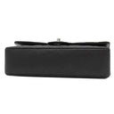 シャネル CHANEL マトラッセ 25 フラップバッグ A01112 ブラック キャビアスキン ショルダーバッグ シルバー金具 黒 ダブルフラップ ダブルチェーン Wチェーン