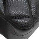 シャネル CHANEL マトラッセ 25 フラップバッグ A01112 ブラック キャビアスキン ショルダーバッグ シルバー金具 黒 ダブルフラップ ダブルチェーン Wチェーン