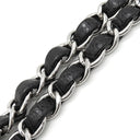 シャネル CHANEL マトラッセ 25 フラップバッグ A01112 ブラック キャビアスキン ショルダーバッグ シルバー金具 黒 ダブルフラップ ダブルチェーン Wチェーン