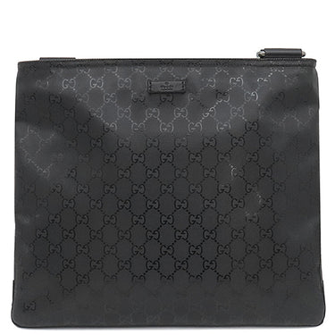 グッチ GUCCI GGインプリメ ショルダーバッグ 201446 ブラック PVC ショルダーバッグ シルバー金具 黒
