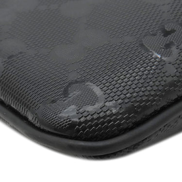 グッチ GUCCI GGインプリメ ショルダーバッグ 201446 ブラック PVC ショルダーバッグ シルバー金具 黒