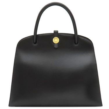 エルメス HERMES ダルヴィ MM ブラック ボックスカーフ ハンドバッグ ゴールド金具 黒