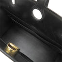 エルメス HERMES ダルヴィ MM ブラック ボックスカーフ ハンドバッグ ゴールド金具 黒
