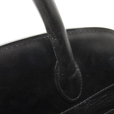 エルメス HERMES ダルヴィ MM ブラック ボックスカーフ ハンドバッグ ゴールド金具 黒