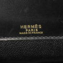 エルメス HERMES ダルヴィ MM ブラック ボックスカーフ ハンドバッグ ゴールド金具 黒