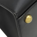 エルメス HERMES ダルヴィ MM ブラック ボックスカーフ ハンドバッグ ゴールド金具 黒