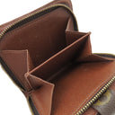ルイヴィトン LOUIS VUITTON コンパクトジップ M61667 モノグラム モノグラムキャンバス 二つ折り財布 ゴールド金具 茶