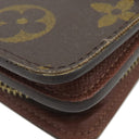 ルイヴィトン LOUIS VUITTON コンパクトジップ M61667 モノグラム モノグラムキャンバス 二つ折り財布 ゴールド金具 茶